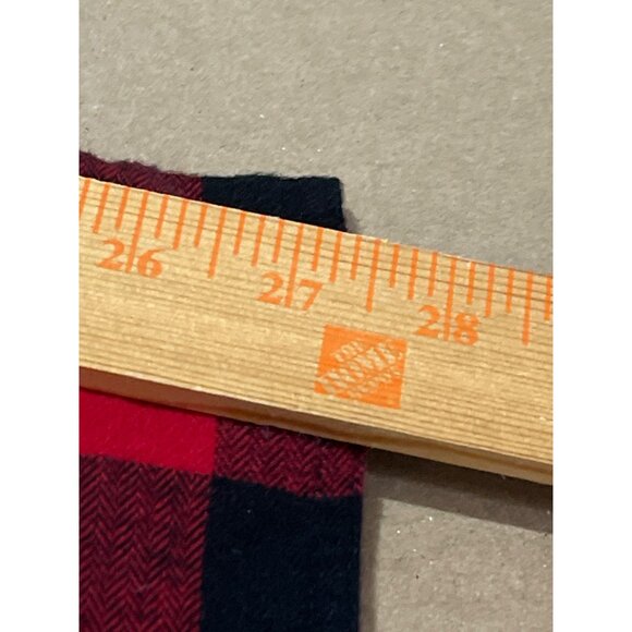 True Craft XXL Red & Black Buffalo Plaid Long Sleeve Button-Up Shirt 100% Cotton - Picture 7 of 8